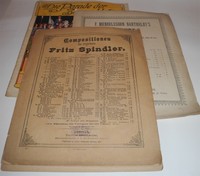 3 Notenhefte für Klavier - Fritz Spindler, Mendelssohn Bartholdy, Jessel