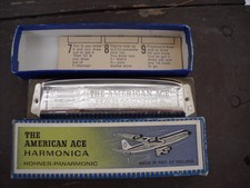 THE AMERICAN ACE HARMONICA HOHNER - PANARMONIC  MADE IN REP. OF IRELAND KEY OF C