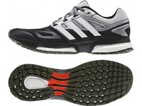 New Mens Adidas Response Boost Techfit Black Cushioned Running Shoes Trainers