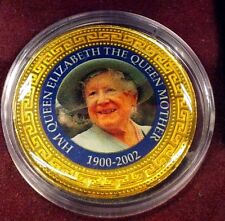 Trade Dollar • Queen Mother 1900-2002 • Gold Plated "Coin"