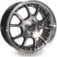 1x 15 Zoll Alufelge KESKIN KT3 8x15 ET30 4x100 Black Front Polish VW Polo 6N