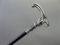 Metall Spazierstock Gehstock  Schlange schwarz 92cm  Gothic Cobra Geheimfach