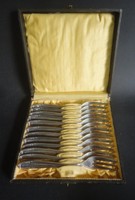 Jugendstil 12 Kuchengabeln  im original Kasten ARGENTA  90 Silber