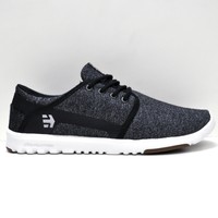 ETNIES SCOUT BLACK WHITE TRAINERS 