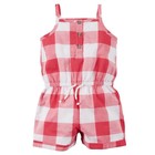 Carters 3 6 9 12 18 24 Months Plaid Romper Bodysuit Baby Girl Clothes Red Cotton
