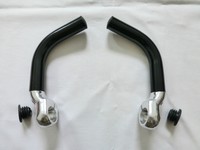 Lenkerhörnchen Bar Ends Fahrrad Aluminium Barends lange Form / 360° drehbar  
