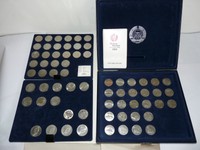 Münzsammlung DDR Gedenkmünzen; 5 Mark; 10 Mark; 20 Mark in MDM Kassette