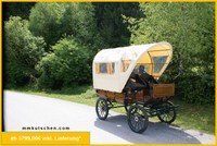 Planwagen Kutsche Wagonette Marathonwagen 25" Kutschen mit Holzdeko