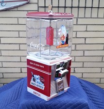 Coca Cola Coke Coin Gumball Candy Peanut Vending Soda Fountain Machine / Sign