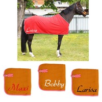 Neu Abschwitzdecke 135 cm inkl. Druck mit Wunsch-Name