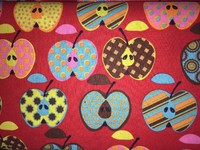 Baumwolle Äpfel Apple Auf Rot