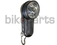 LED Alu Fahrradscheinwerfer bis 95 LUX Herrmans H-One-S für Nabendynamo