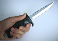 Messer Tauchermesser ORCA Stahlklinge spitz komplett zerlegbar