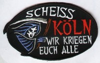 Anti Köln Aufnäher "SCHEISS KÖLN - WIR KRIEGEN EUCH ALLE" für die Fan Kutte neu