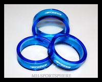 FSA Poly Spacer • 1 1/8" • 10 mm • blau, transparent, 3 Stück