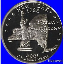 2001 S Clad New York State Quarter Deep Cameo Gem Proof No Reserve