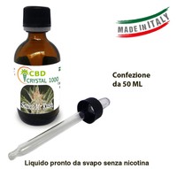 2 X CBD 1000mg 50ml Cannabidiol Sativa Crystal  99% Hanf E-Liquid ohne Nikotin 