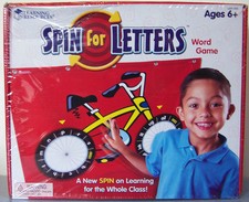 Nib Learning Resources Spin For Letters Wheel Game Ler 1334 word building skills