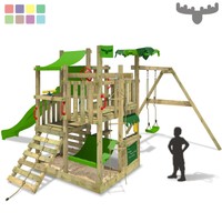 FATMOOSE BananaBeach Big XXL Spielturm Kletterturm Schaukel Kaufladen Hängematte