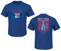 NHL Eishockey T-Shirt NEW YORK NY RANGERS Conquest Blue Vintage von Majestic