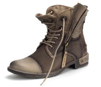 Bugatti Damen Boots Leder Stiefeletten Damenschuhe 37 bis 42 Braun Gold J4726