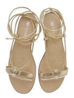 NATALIA BLANCO Sandale goldfarben Gr. 41 UVP: 69,95 € (S207)
