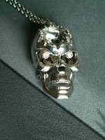 Totenkopf Anhänger Kette  Vintage Skull  Gothic Punk