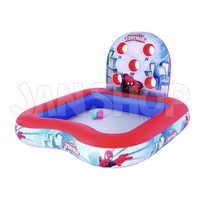 Kinder Planschbecken mit Wurfspiel 155 x 155 x 99 cm Spiderman Bestway 98016 NEU