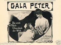 Schokolade Gala Peter Reklame 1910 Vevey Schweiz Chocolate ad Werbung Mutter