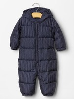 GAP Baby Girl 0-6 Months NWT Warmest Puffer Snowsuit / Jacket / Coat - Polka Dot