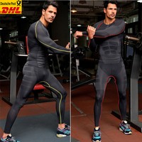 Sport Kompressions Anzug Funktionunterwäsche Trainingsanzug Bodybuilding Fitness