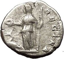 Julia Domna Caracalla & Geta mother 209AD Silver Ancient Roman Coin JUNO i53176