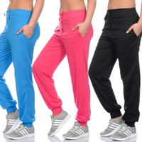 Sporthose für Damen mit Stretch Jogginghose Laufhose Fitnesshose GummibundS-XXL 