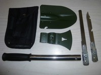 Multitool 6 in 1 Spaten Axt Messer Säge Multifuntionswerkzeug Set mit Tasche MF