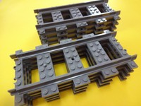 LEGO CITY 8x GERADE SCHIENEN EISENBAHN ZUBEHÖR (60052 10233 3677 7938 7939) NEU