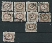 Lot 0155 alte Briefmarken Österreich Porto Nr. 1/9 , gestempelt 155.- €