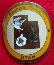 Utah Beehive State new shield mount hiking medallion stocknagel G0389
