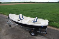 BOATIC FISHER 430 Fischerboot Angelboot Ruderboot 10 PS Boot incl. 2 Sitze Kiel 
