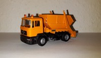 Herpa MAN F2000 Absetzkipper m.Lenkung Lackiert in kommunalgelb