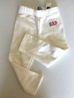 New Baby Gap Girls Fleece Sweat Pants 3T 5T White Logo Soft Warm Nwt