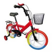 Kinder Fahrrad Rot Harlekin 12" Zoll Zubehör Felgenbremsen Stützräder Kids
