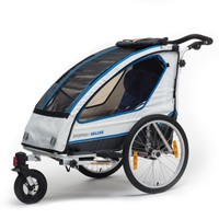 Kinder Fahrradanhänger QERIDOO Sportrex 1 Deluxe blau Fahrrad Anhänger 1-Sitzer