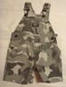 OshKosh B'Gosh Baby Boys Camo Grey Bib Overall Shorts 12 Month NWT Summer Cotton