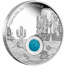2015 Treasures of the World - North America 1 Oz Silver Proof Locket Coin