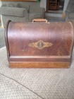 Vintage Singer Sewing Machine Bentwood Case with Key