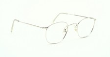Algha 14Kt rolled white gold eyeglasses Mod Quadra 42-22 Made in England #Eg 1-1