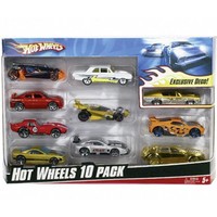 Hot Wheels Exclusive Decoration Geschenk Set mit 10 Autos oder Rennwagen 1:64