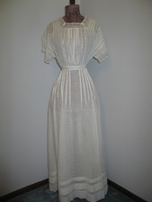 Antique Victorian Edwardian Day/Tea Dress~Hm Needle Lace ~Pintucks~Lace