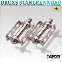  MKS PEDALS PEDALE SYLVAN TOURING SILBER SILVER LYOTARD RETRO RANDONNEUR RENNRAD
