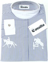 Cavallo Damen Turnierbluse Streifen Marine Weiß gestreift Langarm Gr. 40